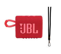 JBL Go 3 Portable Waterproof Bluetooth Speaker, Red - Ultra-Compact, Bold Design, IP67 Waterproof & Dustproof, 5 Hours Playtime, Pro Sound + Durable Lanyard