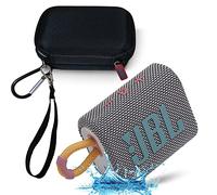 JBL GO 3 Waterproof Ultra Portable Bluetooth Speaker Bundle with Megen Hardshell Case (Gray)