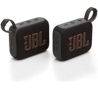 JBL Go 4 Duo Portable Bluetooth Speaker Bundle - Black, Black