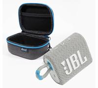 JBL GO3 Portable Bluetooth Wireless Compact Speaker Bundle with divvi! Protective Fitted Hard Case - ECO White