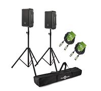 JBL IRX108BT 8" Active PA Speaker Bundle with Stands and Cables