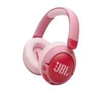JBL Junior 470 NC, Kid-Friendly Wireless Over-Ear Bluetooth Headphones with Active Noice Cancelling, Built-In Mic, 50H Playback, JBL Safe Sound, Low Volume, Easy Controls and Sticker Set, Pink