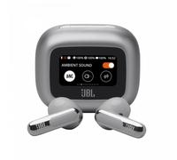 JBL Live Flex 3 Wireless Bluetooth Earbud Headphones with 50-Hour Battery Life, True Adaptive Noise-Cancelling and High-Resolution JBL Signature Sound, IP54 Waterproof, Open-Back Stick Design, Silver