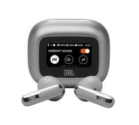 JBL Live Flex 3, Wireless Earbud Headphones with Bluetooth, Silver | 50h Battery Life, True Adaptive Noise Cancelling and High-Res JBL Signature Sound, IP54 Waterproof, Open-Back Stick Design