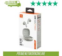 JBL Live Flex In-Ear Bluetooth Earphones, Water-Resistant and Noise-Cancelling Headphones with 40-Hour Battery Life, Silver