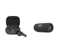 JBL Live Pro 2 TWS Earphones, Noise Cancelling Bluetooth Earphones with 40 hours of Battery Life & Flip 6 Portable Bluetooth Speaker with 2-way speaker system and powerful Original Pro Sound