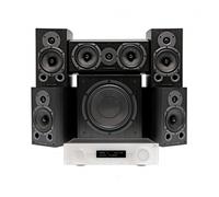 JBL MA510 AV Receiver White & Wharfedale Diamond 9.1 5.1 Speaker Package Black