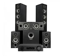 JBL MA710 AV Receiver & ELAC Debut F5.2 5.1 Speaker Package Black