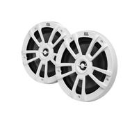 JBL Marine Stage8 White 203mm 8" Two-Way Marine Speaker with 125W RMS and 375W Peak Power, 4 Ohm Impedance, 92dB Sensitivity, Wide 30Hz-20kHz Range, IPx5 Outdoor Rated with RGB Illumination