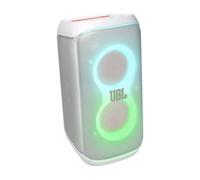JBL PartyBox Club 120 - Portable Party Speaker with Foldable Handle, Powerful JBL Pro Sound, Futuristic lightshow, Up to 12 Hours of Play time, Splash Proof, Dual Mic & Guitar Inputs (White)