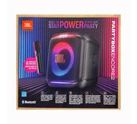 JBL Partybox Encore 2, Wireless Bluetooth Party Speaker with Wireless Mic, 15 Hours of Playtime, IPX4 Splashproof, Pro Sound with AI Sound Boost and Auracast Multi-Speaker Connection, Black