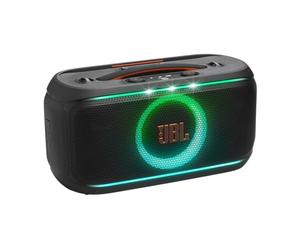 JBL PartyBox On-the-Go 2, Portable Bluetooth Party Speaker with Wireless Mic, Dynamic Light, 15 Hours Playtime, IPX4 Waterproof, JBL Pro Sound and Auracast Multi-Speaker Connection, Black