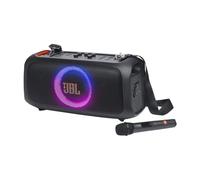 JBL PartyBox On-The-Go Essential Portable Bluetooth Light Effect Speaker, 100W Power, 6 Hour Playback, IPX4 Splash Resistant - Black