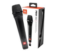 JBL PBM100 Wired Dynamic Vocal Microphone with 6.3 to 3.5 mm Plug-In Adapter Cable and Cardioid Polar Pattern, Black