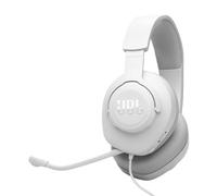 JBL Quantum 100M2 Wired Over-Ear Gaming Headset with JBL QuantumSOUND Signature and 3.5 mm Headphone Jack, Multi-Platform Compatibility, Detachable Mic, Mute Option, White