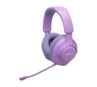 JBL Quantum 360 Wireless Over-Ear Gaming Headphones with 2.4GHz/Bluetooth Dual Wireless Connection, 22H Battery, Multiplatform Compatible, Detachable Mic with Mute Option, in Purple