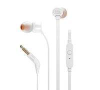 JBL T110 Universal In-Ear Headphones with Remote Control & Microphone in White JBL White