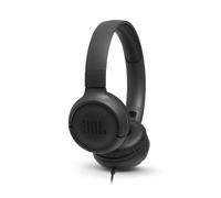 JBL Tune 500 On-Ear Lightweight Foldable Headphones with Pure Bass Sound, 1-Button Remote with Built-In Microphone, Black