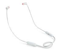 JBL Tune 110 BT Wireless In-Ear Headphones with Bluetooth and Neck Flat Tangle-Free Cable, Up to 6 Hours of Music, White