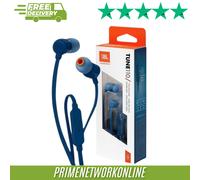 JBL T110 Wired In-Ear Headphones with JBL Pure Bass Sound - Blue