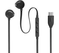 JBL Tune 305 C Hi-Res Wired Earbuds with Microphone, Flat Tangle-Free Cable, 3-Button Remote, EQ Presets Control and Volume Adjustment, Black