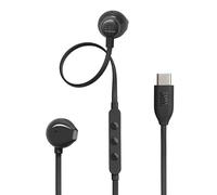 JBL TUNE 305C Wired in-Ear Earphones, USB Type-C Connectivity, High Resolution 96 kHz/24 Bits, Preset EQ, 12.5mm Dynamic Driver, Open Type with Built-in Mic, Flat Cable, Black