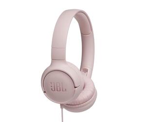 JBL Tune 500 On-Ear Lightweight Foldable Headphones with Pure Bass Sound, 1-Button Remote with Built-In Microphone, Pink