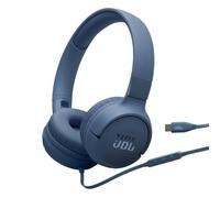 JBL Tune 520 C Comfort Fit Wired On Ear Headphones with Microphone, Pure Bass Sound, EQ Presets, USB-C Connectivity, Foldable Design and Tangle-Free Cable, Blue