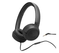 JBL Tune 530 Comfort Fit Wired On Ear Headphones with Microphone, JBL Pure Bass Sound, EQ Presets, Foldable Design and Tangle-Free Cable, Black