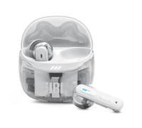 JBL Tune Flex Ghost 2, Wireless Noise Cancelling Bluetooth Earbuds with 48h Playtime, IP54 Water and Dust Resistant, Multi-Point Connection, Ergonomic Design, Open-Back Stick Design, White Ghost