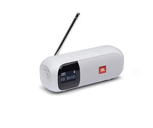 JBL Tuner 2 Portable Radio, Bluetooth Speaker with DAB and FM Radio, 12 Hours of Wireless Music, White