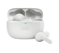 JBL Vibe Beam - True Wireless JBL Deep Bass Sound Earbuds, Bluetooth 5.2, Water & Dust Resistant, Hands-free call with VoiceAware, Up to 32 hours of battery life (White)