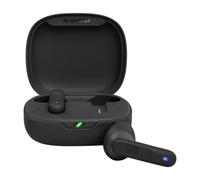 JBL Wave Flex In-Ear Wireless Earphones with IP54 and IPX2 Waterproofing, TalkThru and AmbientAware Technology and 32-Hour Battery Life, Black