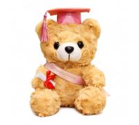 JBLJDWD 1 Pack Graduation Bear With Pink Cap Graduation Gifts Soft Plush Keepsake For Desk Display Photo Prop Ceremony Decoration Academic Achievement Celebration