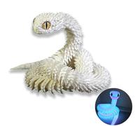 JBLJDWD 3D Printed Animals, Articular Mobility 3D Printed Snake, 11.81Inches 3d Printed Toys, Collectable 3D Printed Animals for Home and Office Decoration (Glow In The Dark)