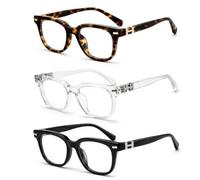 JBLJDWD 3Pcs Glasses, Blue Light Filtering Eyewear, Digital Screen Comfort, Fashionable Frame Design, Glasses Set with Protective Cases