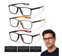 JBLJDWD 3Pcs Multifocal Glasses, Glasses with Progressive Lenses, 6-Piece Set for Daily Use with Smart Zoom Technology, Indoor and Outdoor Vision Support for Extended Screen Time and Reading Sessions