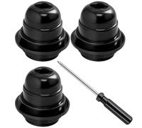 JBLJDWD 4PCS E27 Lamp Holder, Bulb Holder, E27 Socket with Shade Ring Adapter for Ceiling Pendant Table Lamp Kit