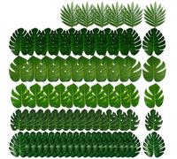 JBLJDWD 70Pcs Fake Leaves, 70 Pieces Artificial Monstera Leaves, Decorative Foliage for Home and Office, Realistic Greenery with Natural Appearance, Perfect for Indoor Decor and Event Styling