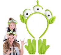 JBLJDWD Alien Headband, Ratatouille Headband, Personality Funny Toy Story Alien for Face Wash Makeup Cookie Monster Headbands for Kids Adults Hair Accessories (green 1)