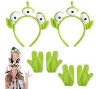 JBLJDWD Alien Headband, Ratatouille Headband, Personality Funny Toy Story Alien for Face Wash Makeup Cookie Monster Headbands for Kids Adults Hair Accessories (green 2)
