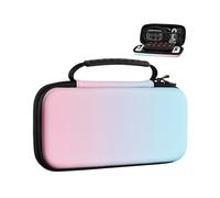 (JBlue Pink) MoKo Carry Case for Nintendo Switch and New Switch OLED Console,Hard Shell Portable Travel Carry Case w/10 Game Card Slots