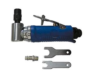 JBM® 52528 Pneumatic Angle Grinder Aluminium Body with Safety Button Head and to 90 Degree Air Inlet, 1/4 Inches Can