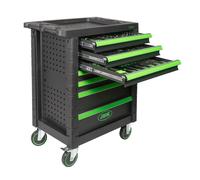 JBM 7 Drawer Tool Trolley Green Tools Included Garage Workshop Automotive 53904