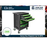 JBM 7 Drawer Tool Trolley Green Tools Included Garage Workshop Automotive 53904