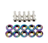 JBMNKPCRP 10 PCS Fender Bumper Washer Bolt M6 for E-class Cabrio/ 4. Gen (A207)/2013 2014 2015 2016 2017, CNC Billet Aluminum Washer, Engine Bay Dress Up Fastener Kit,Multicolor