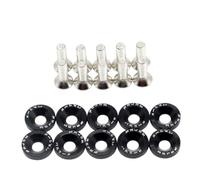 JBMNKPCRP 10 PCS Fender Bumper Washer Bolt M6 for E-class Cabrio/ 4. Gen (A207)/2013 2014 2015 2016 2017, CNC Billet Aluminum Washer, Engine Bay Dress Up Fastener Kit,Black