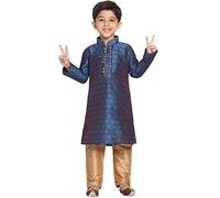 JBN Creation Children's Kurta Set, Persian Blue and Rose Gold, 2-3 Jahre