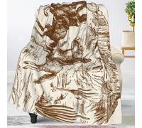 Jbofyee American Wild Western Desert Cowboy Throw Blankets All Season Ultra Soft Warm Fleece Blanket for Home Bed Sofa Couch Chair Outdoor Travel Camping 60x50 Inch