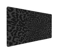 Jbofyee Black Leopard Large Mouse Pad & Desk Mat Animal Texture Skin Extended Mousepad Non-Slip Rubber Base Laptop Computer Keyboard Pad for Gaming, Office & Home Decor, XXXL - 35.4" X 15.7"